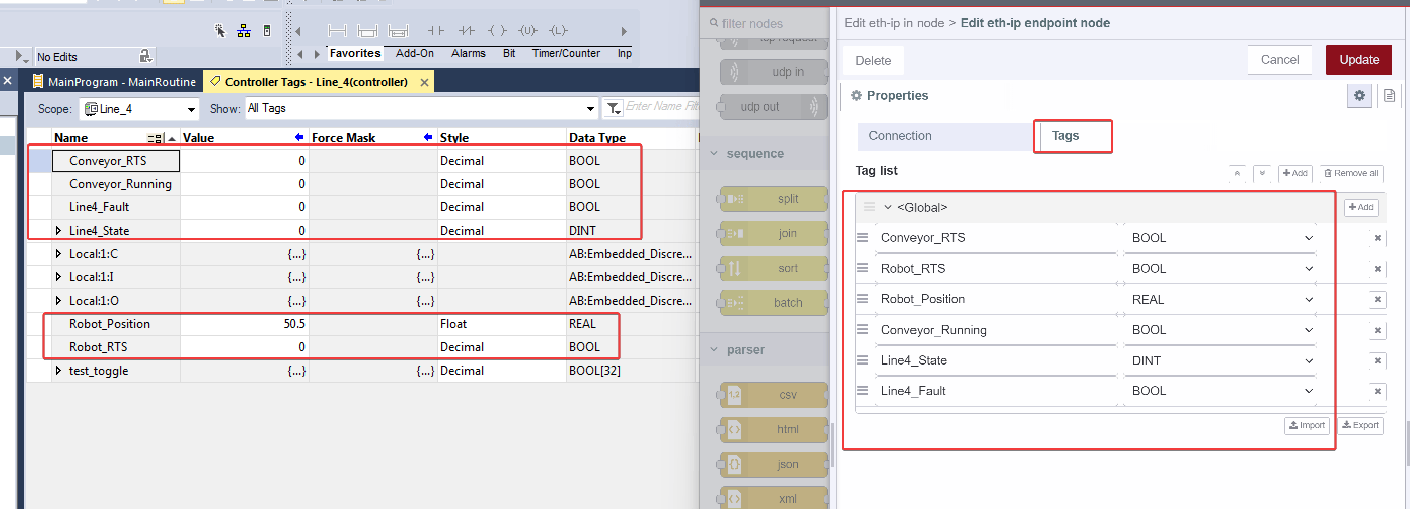 "Screenshot showing eth-ip Endpoint Tags"